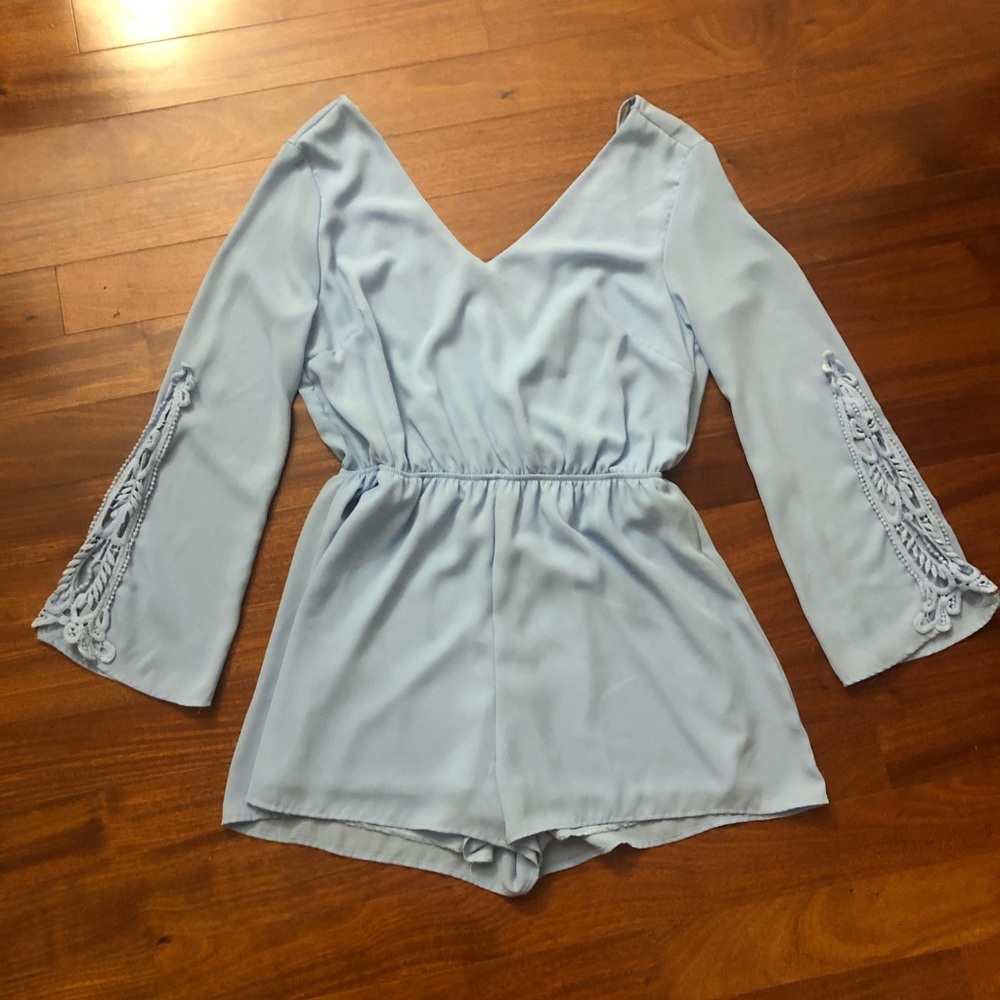 Baby blue romper
